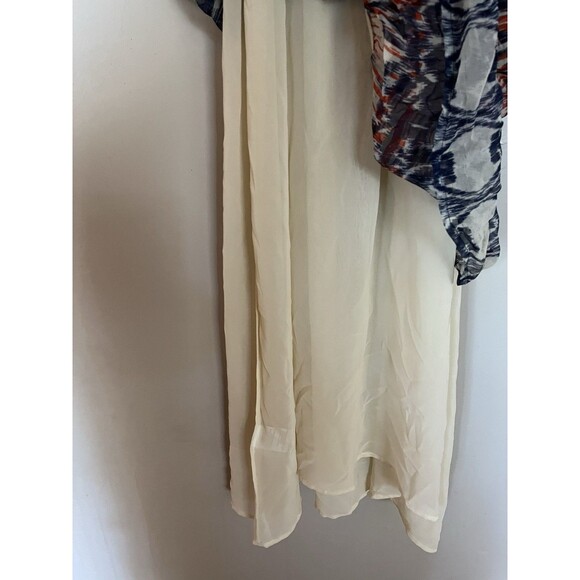 Joie 100% Silk Chiffon Spaghetti Strap Maxi Dress, Red, White & Blue,‎ Size M - Picture 10 of 14